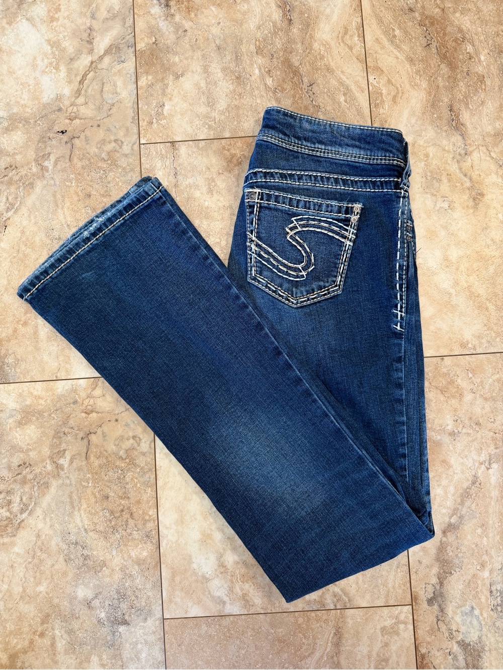 Silver Jeans Indigo Bootcut with Embroidered Back Pockets